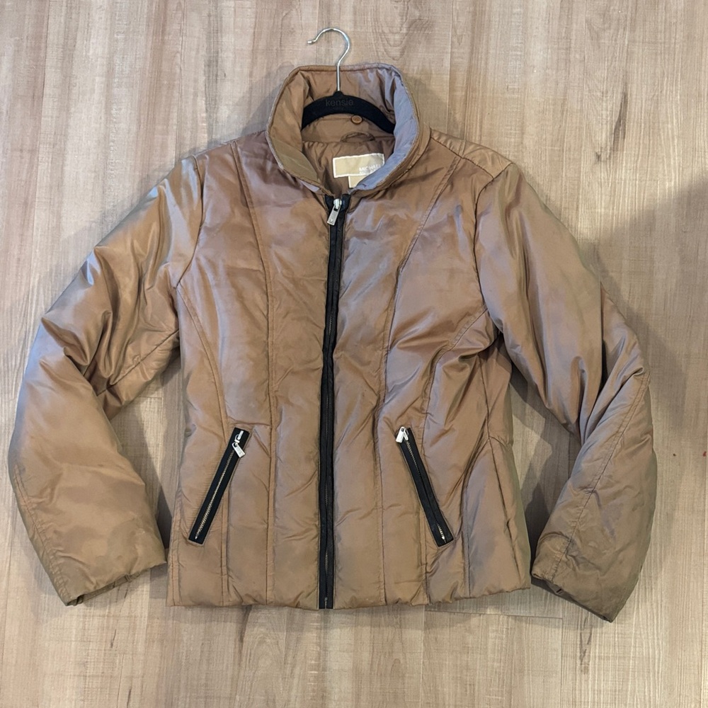 Micheal KORS Gold Metallic Bomber Jacket